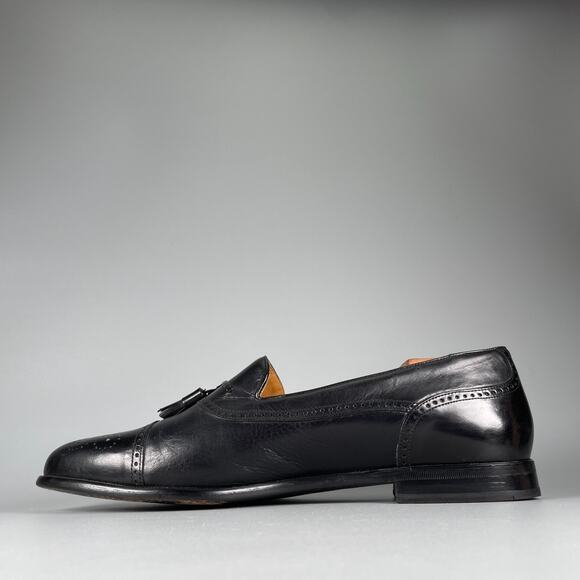 Mezlan Havana Men\'s Size 11 Black Leather Slip On Tassel Loafers Dress Shoes EUC main image 9